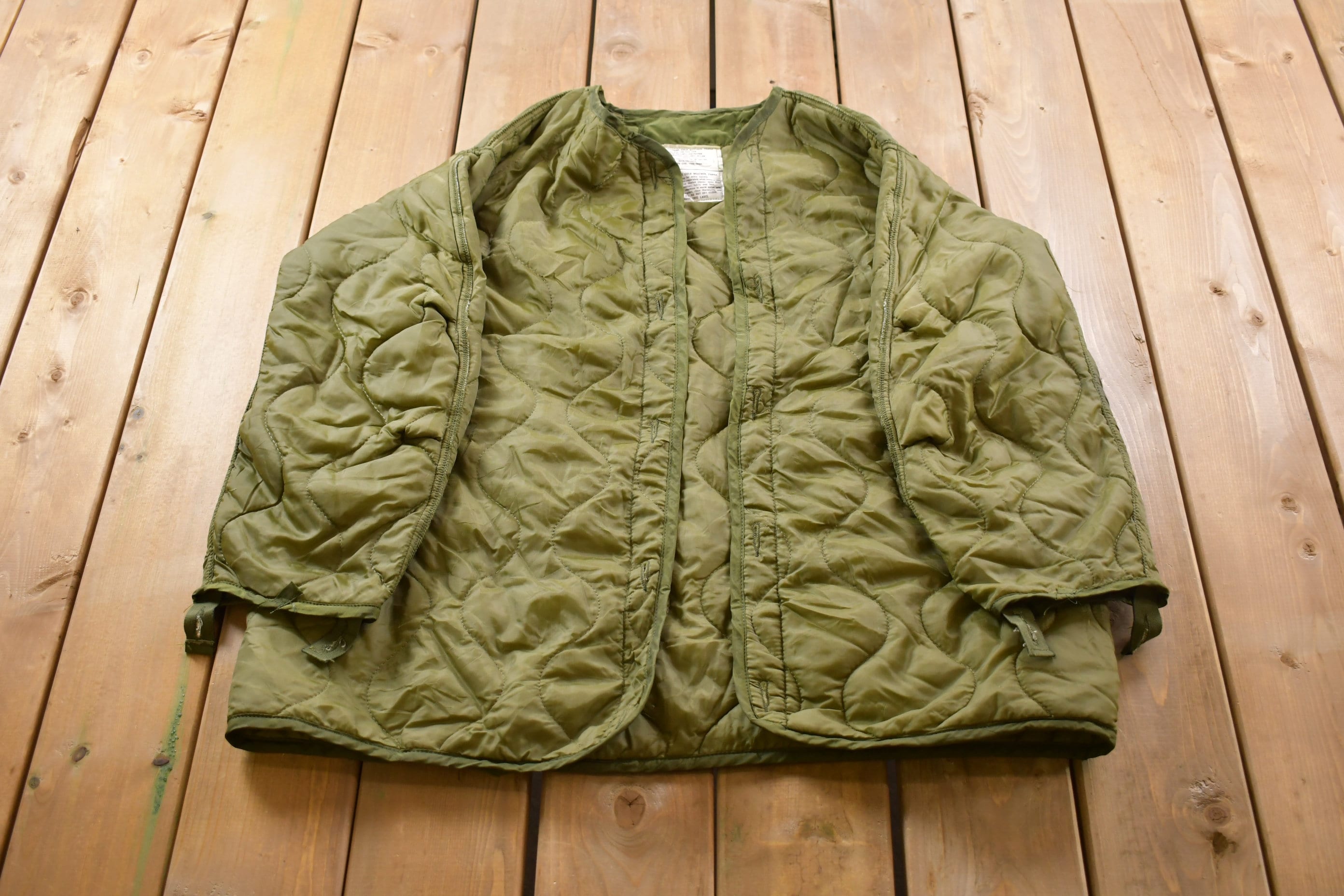 Vintage 1974 U.S. M65 Military Jacket Liner / Vintage Army Jacket / US Army Green / Vintage Utility Jacket / Streetwear Fashion 