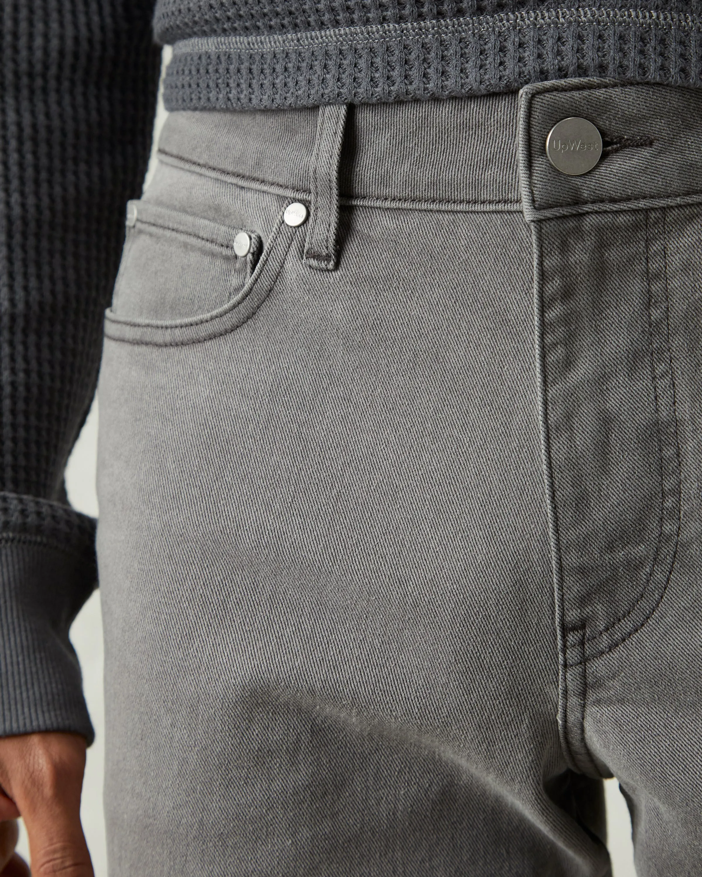 Vintage Straight-Leg Grey Denim