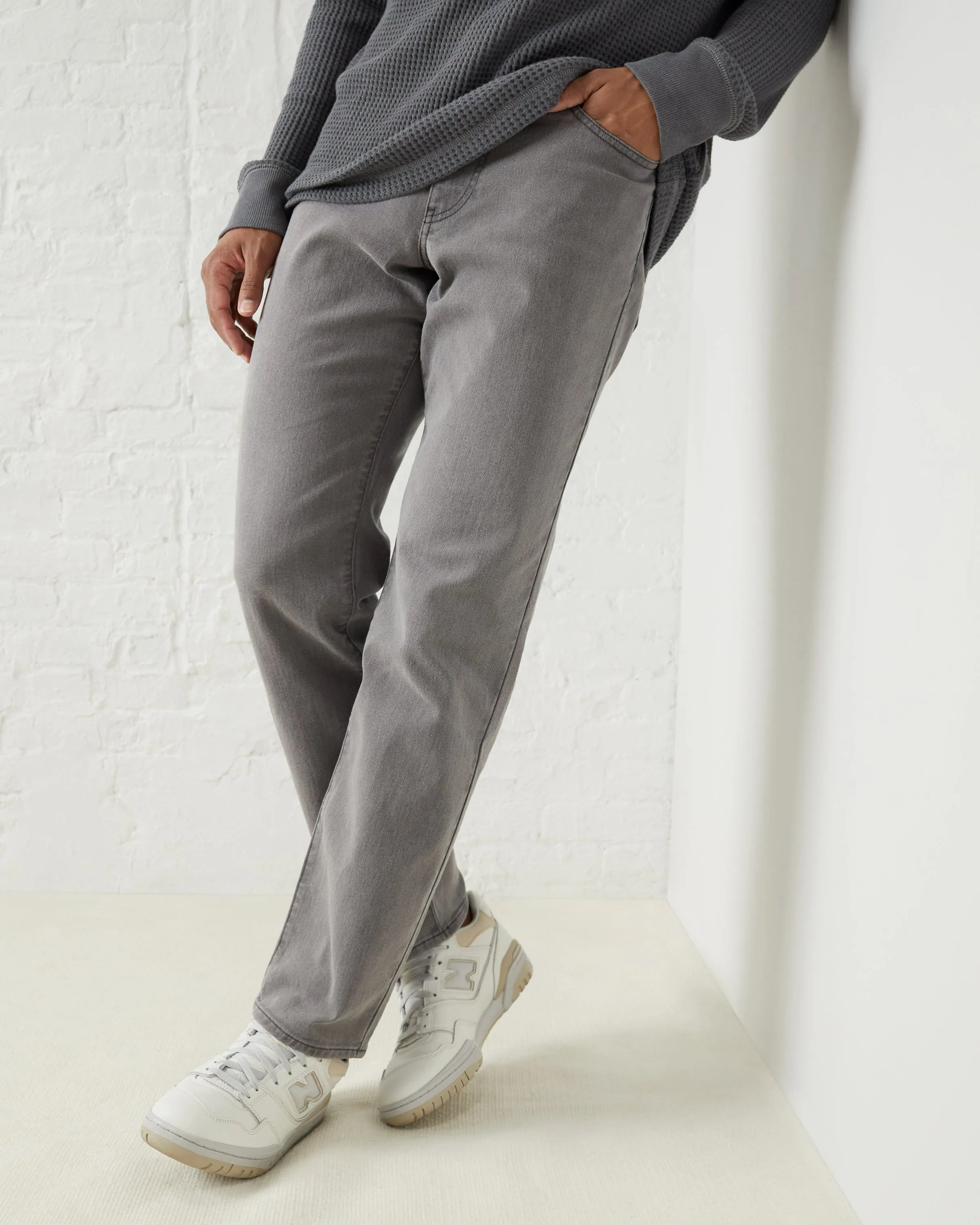 Vintage Straight-Leg Grey Denim