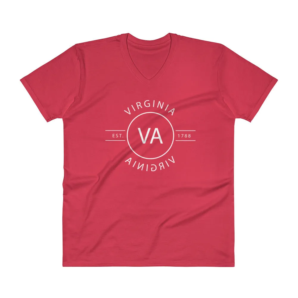 Virginia - V-Neck T-Shirt - Reflections