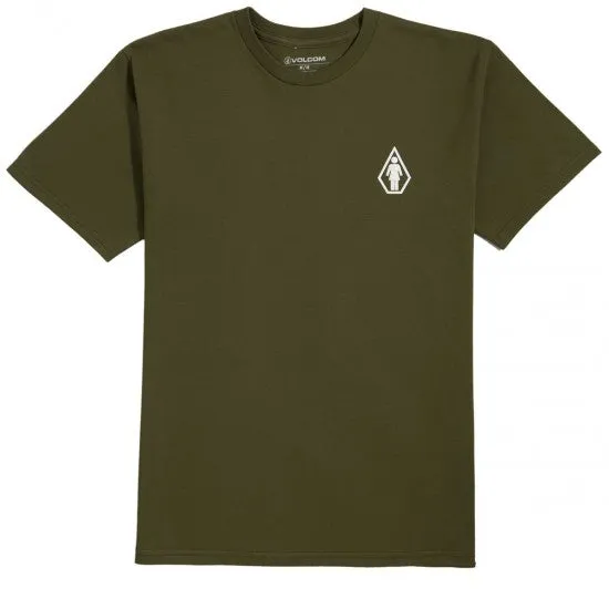 Volcom Pretty Stoned Tee - (Girl) Military Green