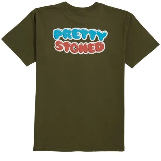 Volcom Pretty Stoned Tee - (Girl) Military Green