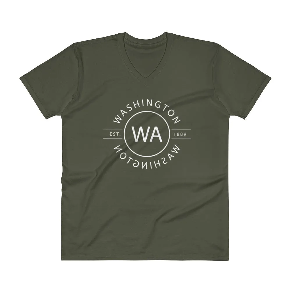 Washington - V-Neck T-Shirt - Reflections