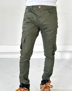 Waxed Cargo Denim Jean