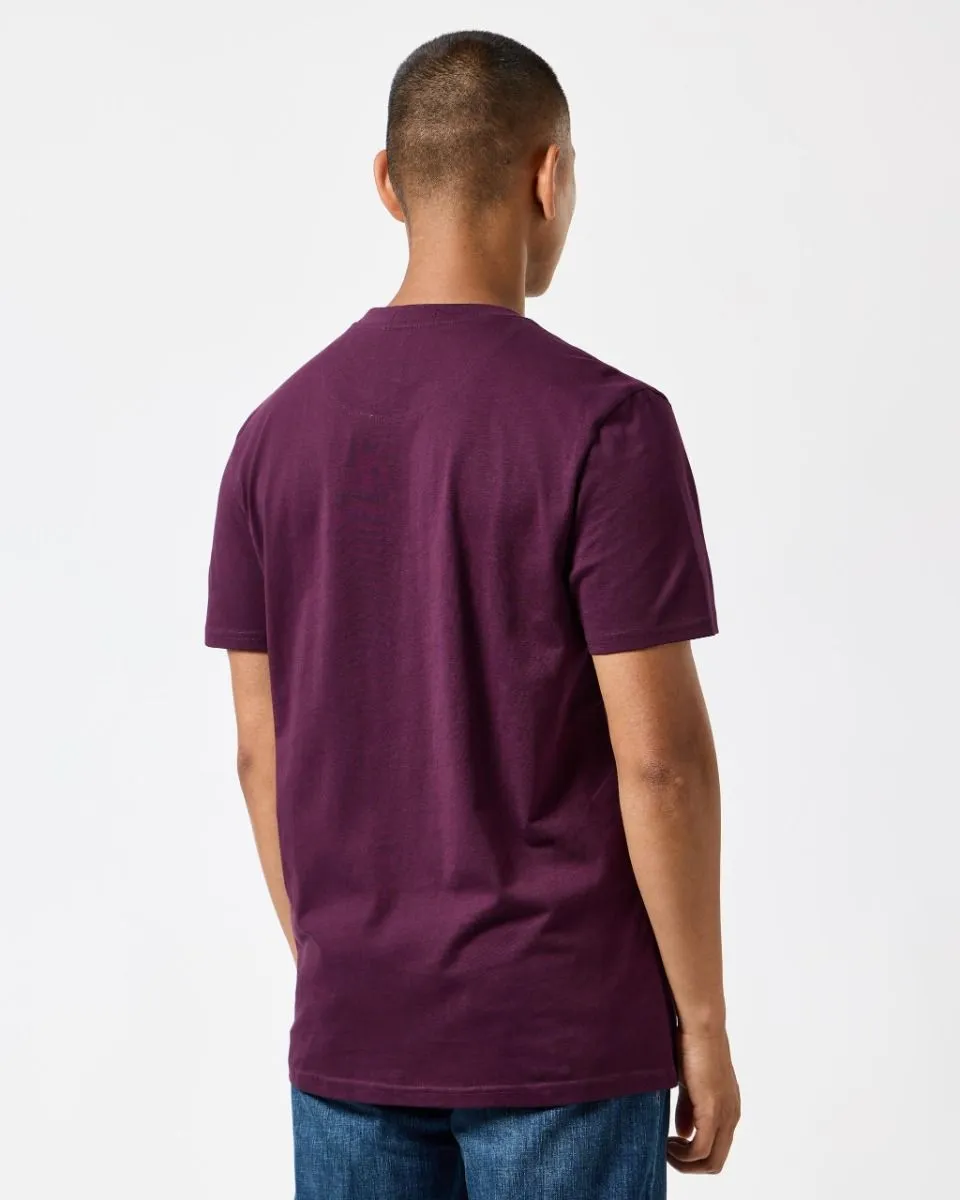 Weekend Offender Cannon Beach Crew Neck Badge T-Shirt Acai Berry