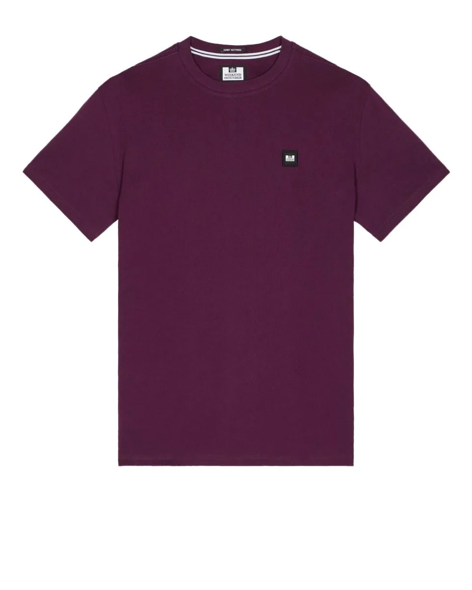 Weekend Offender Cannon Beach Crew Neck Badge T-Shirt Acai Berry