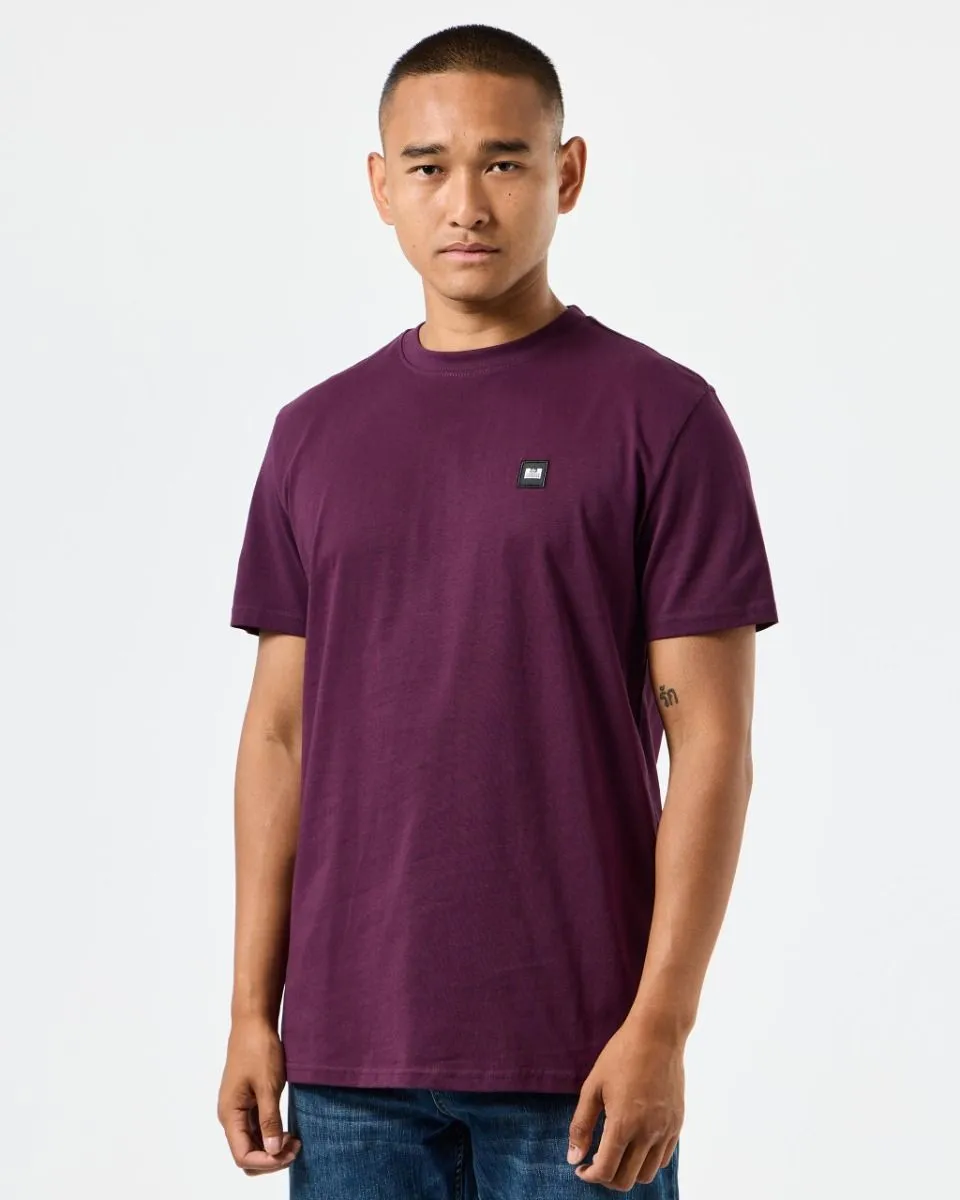 Weekend Offender Cannon Beach Crew Neck Badge T-Shirt Acai Berry