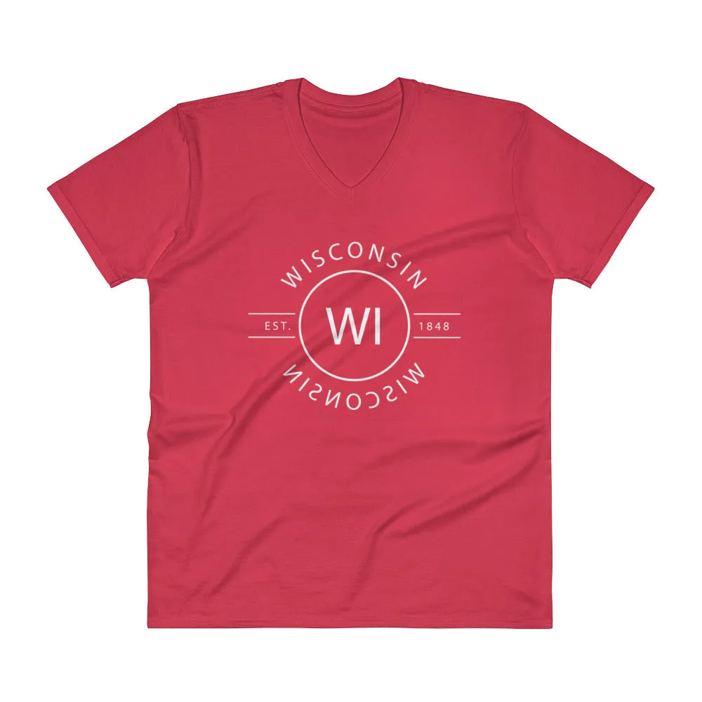 Wisconsin - V-Neck T-Shirt - Reflections