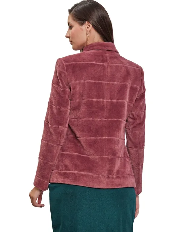 Women Coat Plum Color