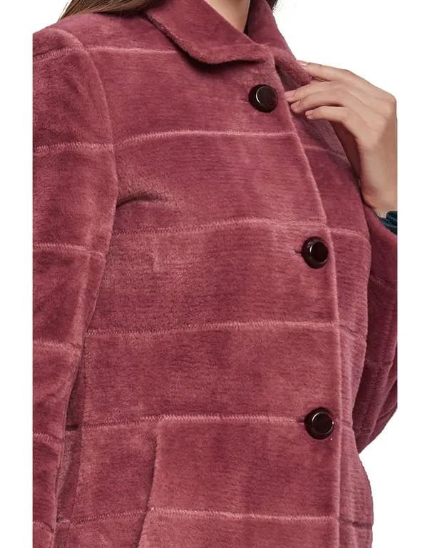 Women Coat Plum Color