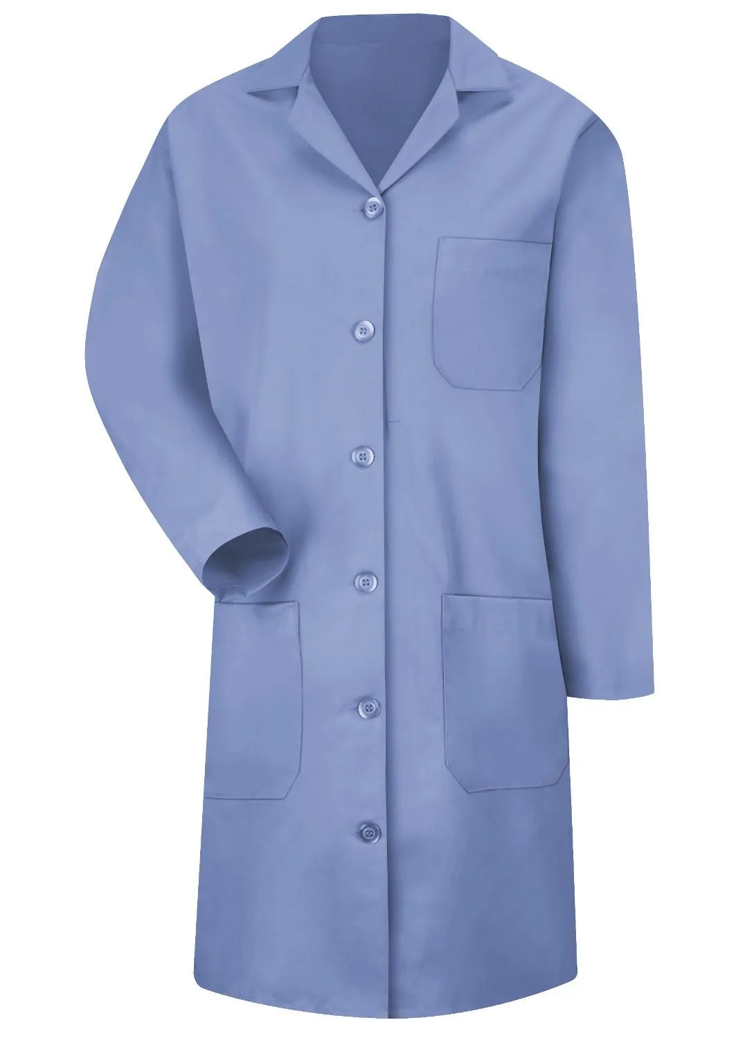 Women's Light Blue 6-Button Front Lab Coat