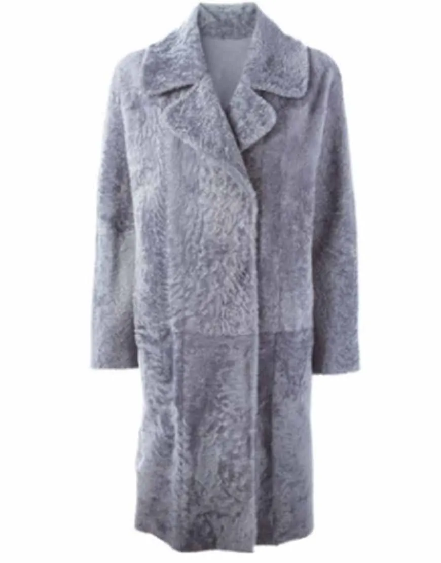 Younger S02 Hilary Duff Grey Fur Coat | Ujackets.com - 55%OFF