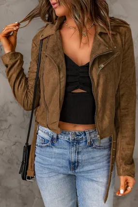 Zoe Vegan Suede Jacket