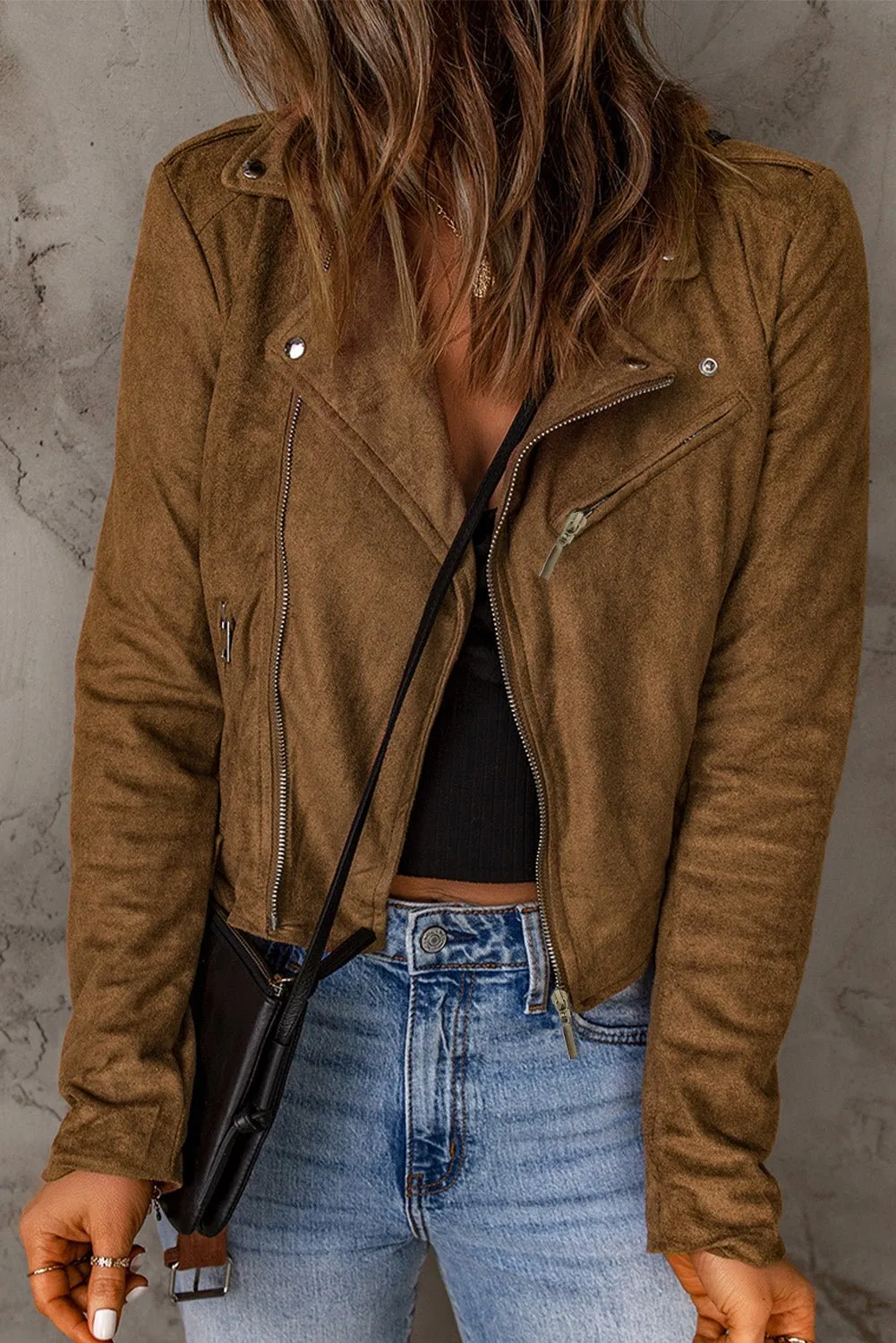 Zoe Vegan Suede Jacket