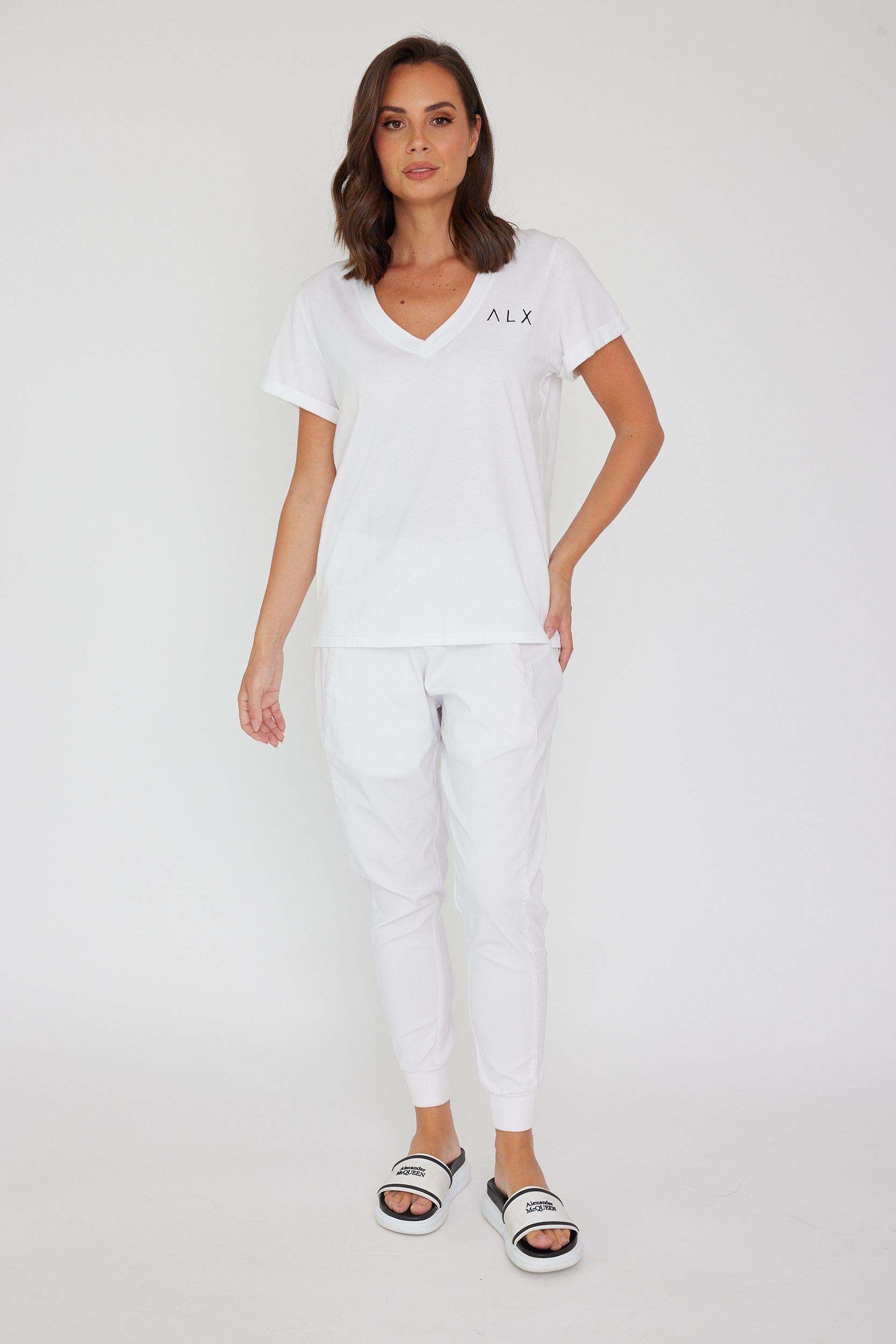 Λ L X V-Neck White