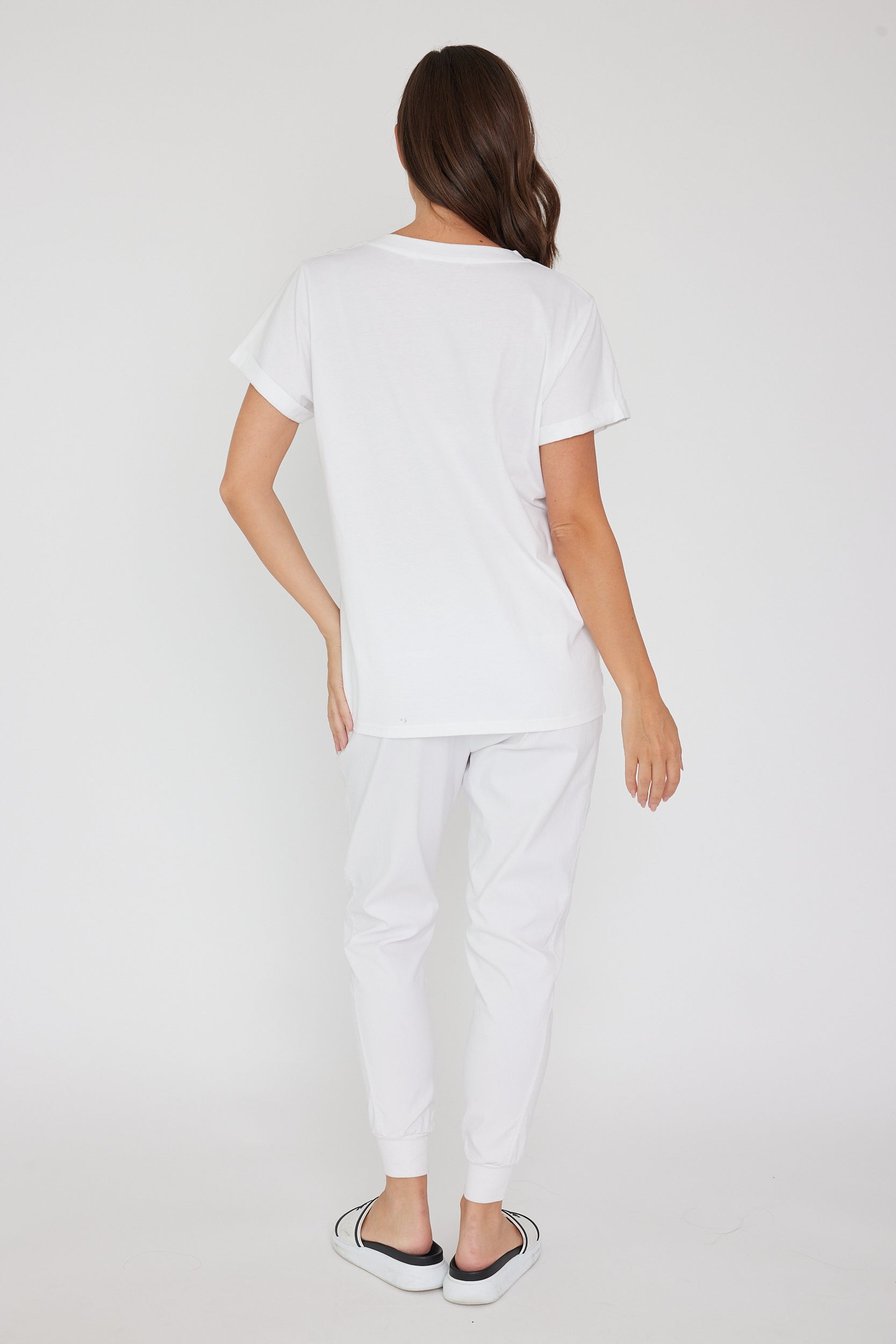 Λ L X V-Neck White