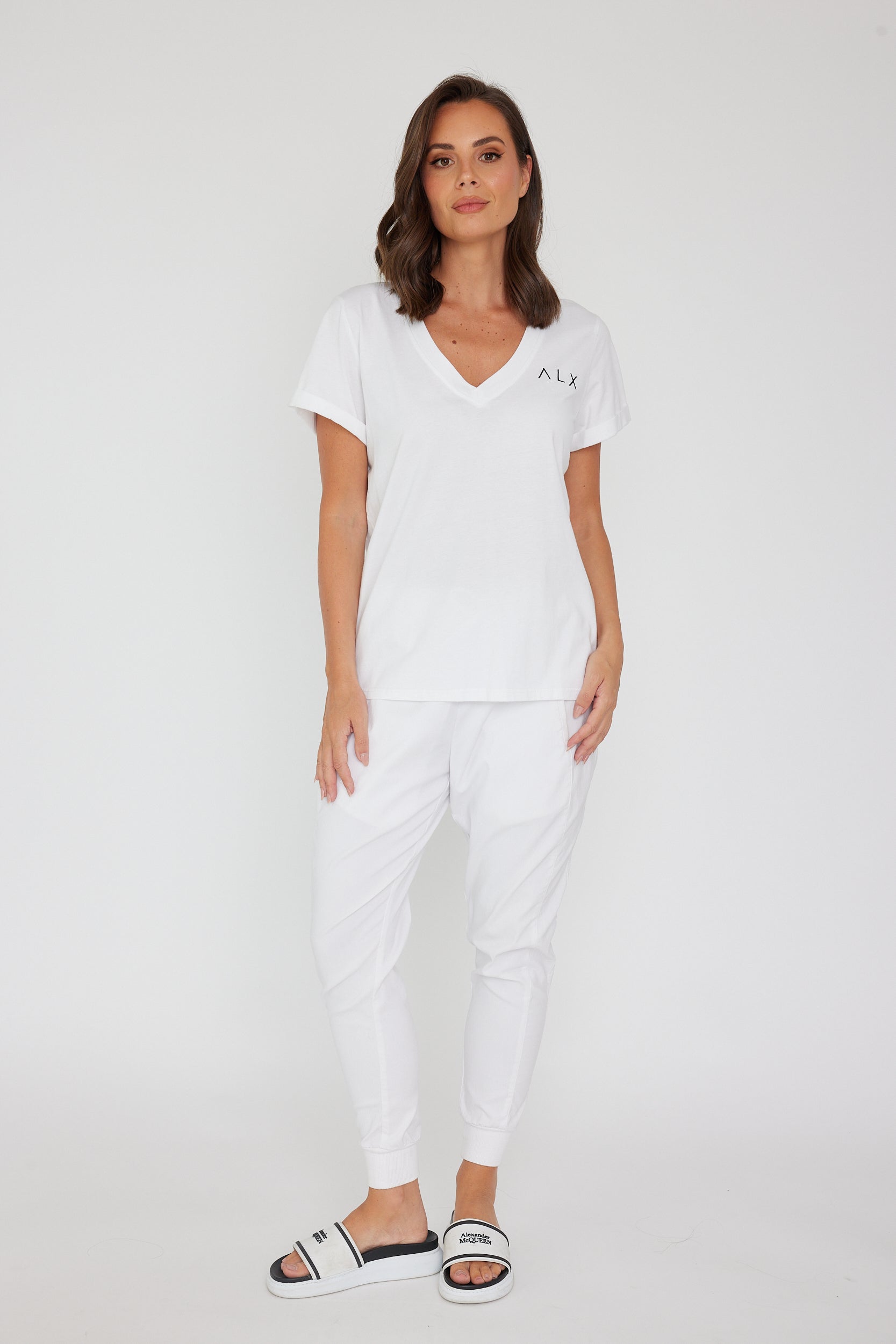 Λ L X V-Neck White